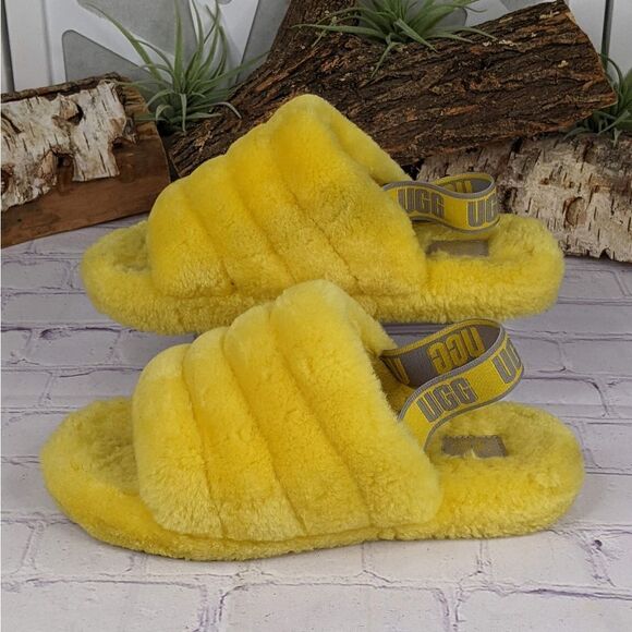 UGG Fluff Yeah Slides - Yellow - Picture 4 of 9